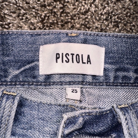 Pistola Light Blue Distressed Woman’s Boyfriend Jeans Size 25 Preppy Picnic Mood - Picture 6 of 14